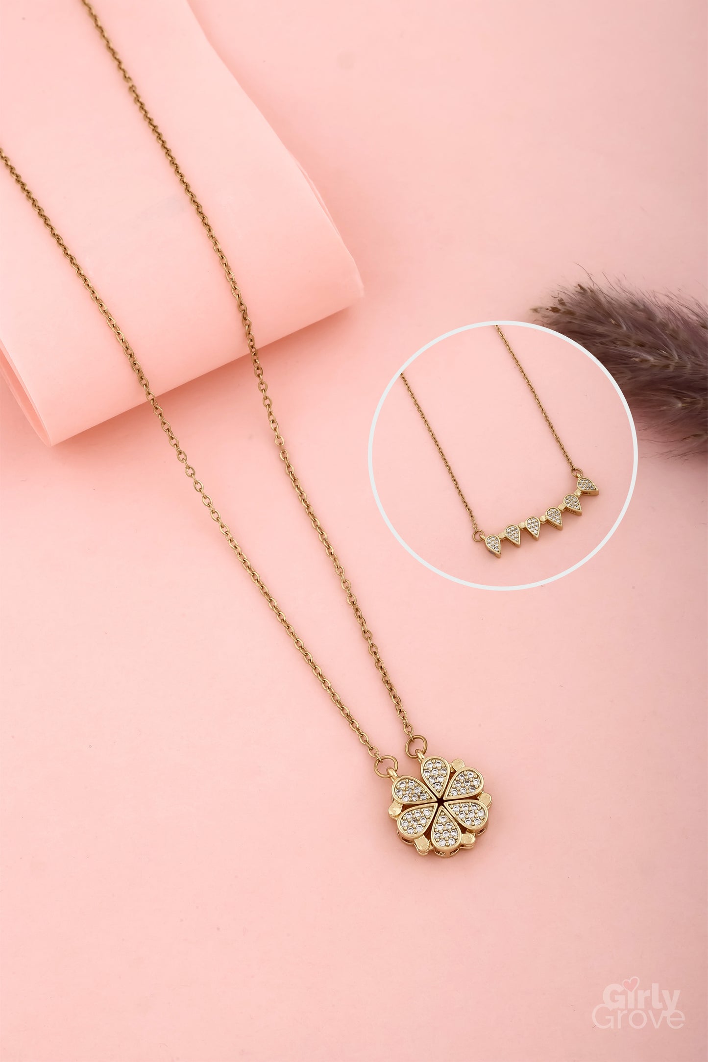 Magnet Clover Necklace | Tarnish-Free