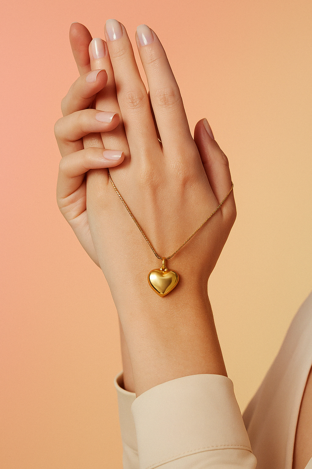 Golden Heartbeat Pendant