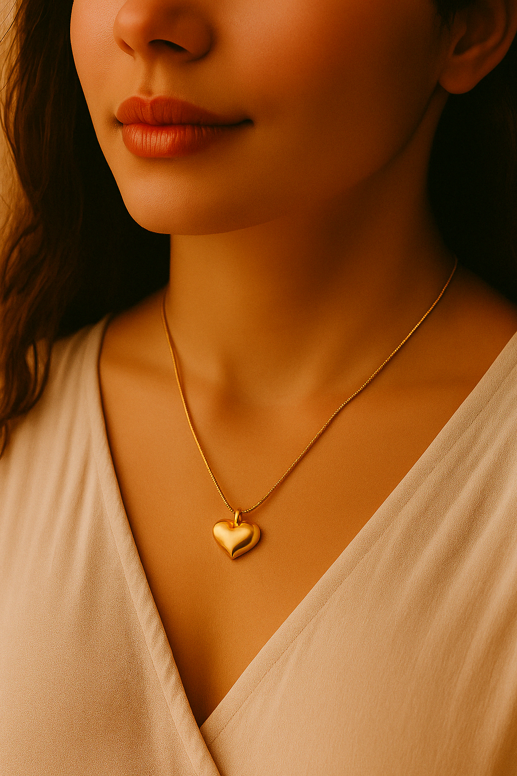 Golden Heartbeat Pendant