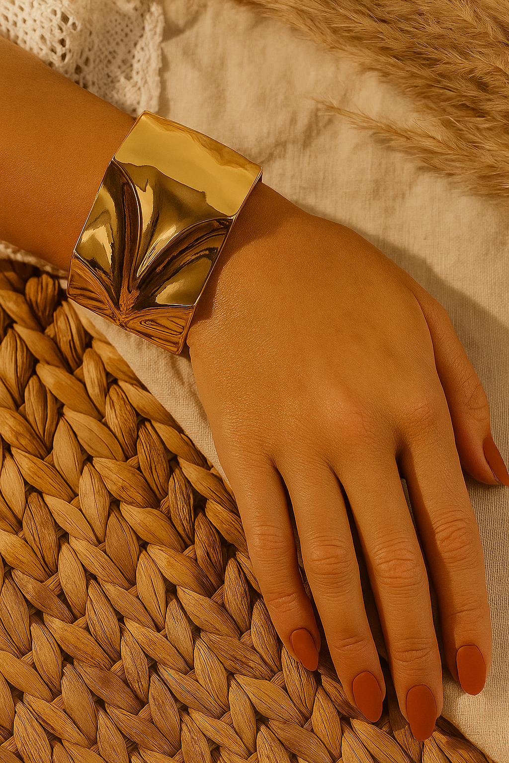 Palm Etch Cuff – Luxe That Leaves a Mark