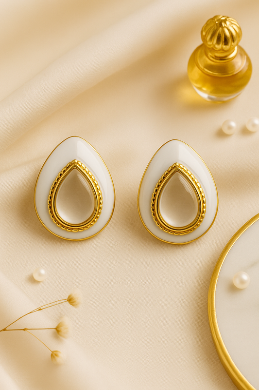 Ivory Teardrop Charm – Royal Poise, Everyday Grace