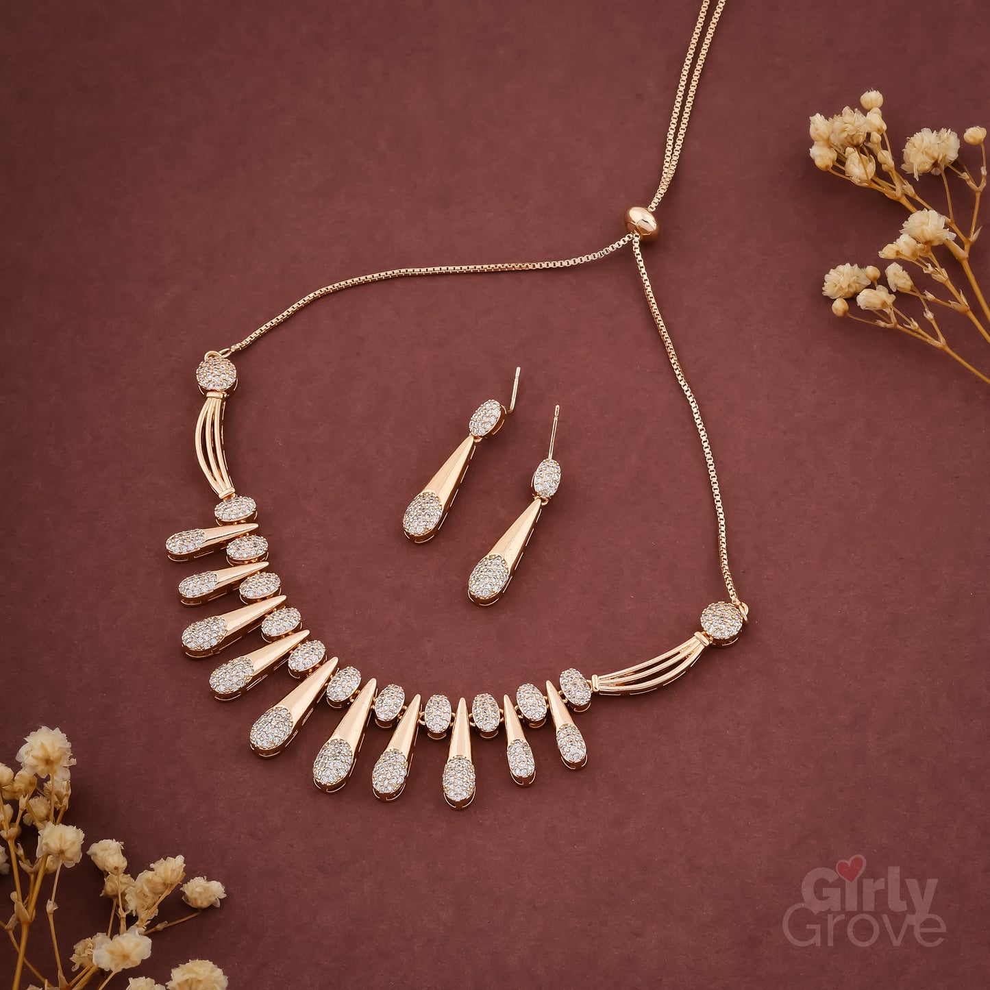 Dazzling Drop Necklace Set