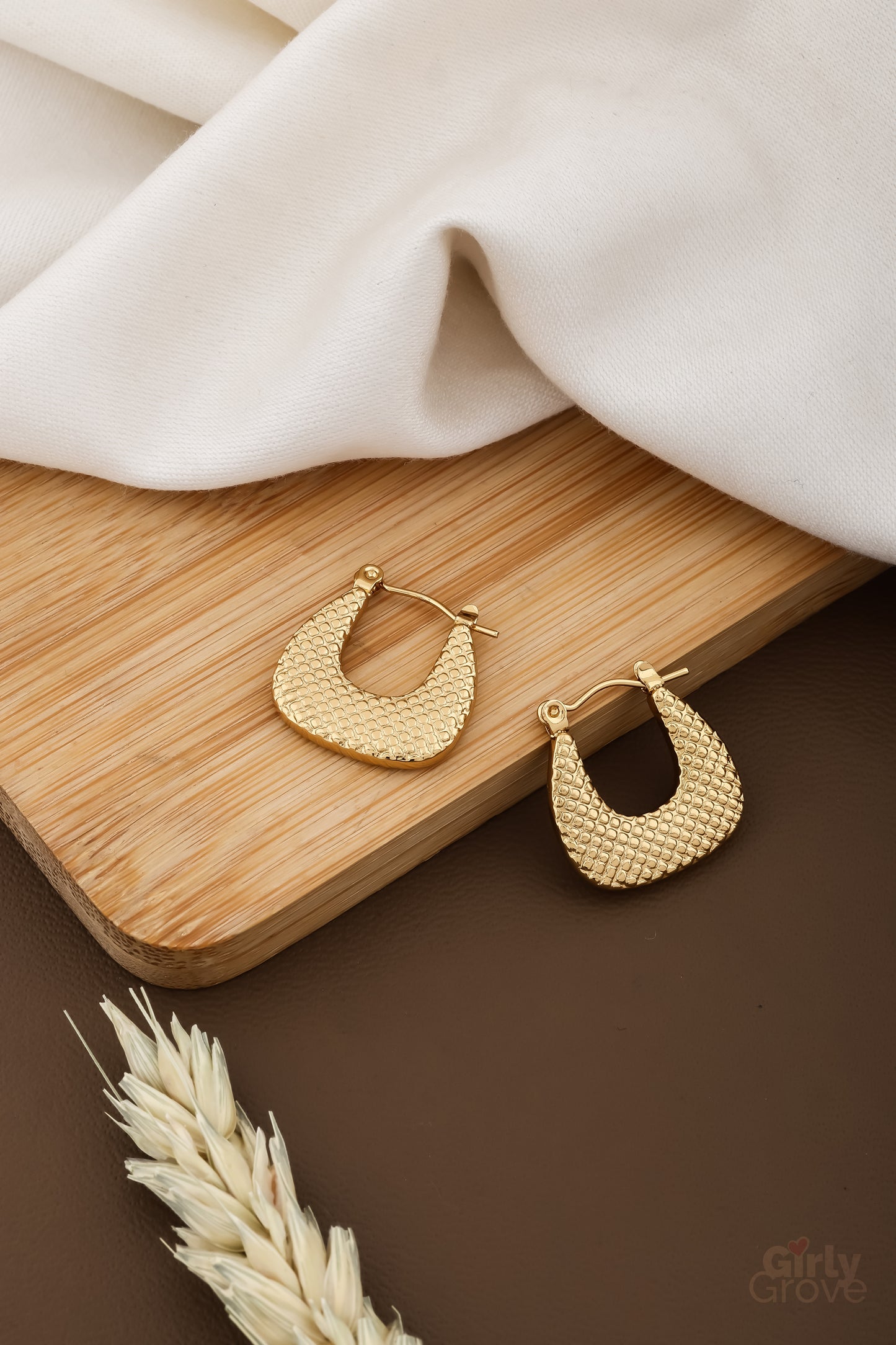 Textured Hoop Earrings – Tarnish-Free & Bold
