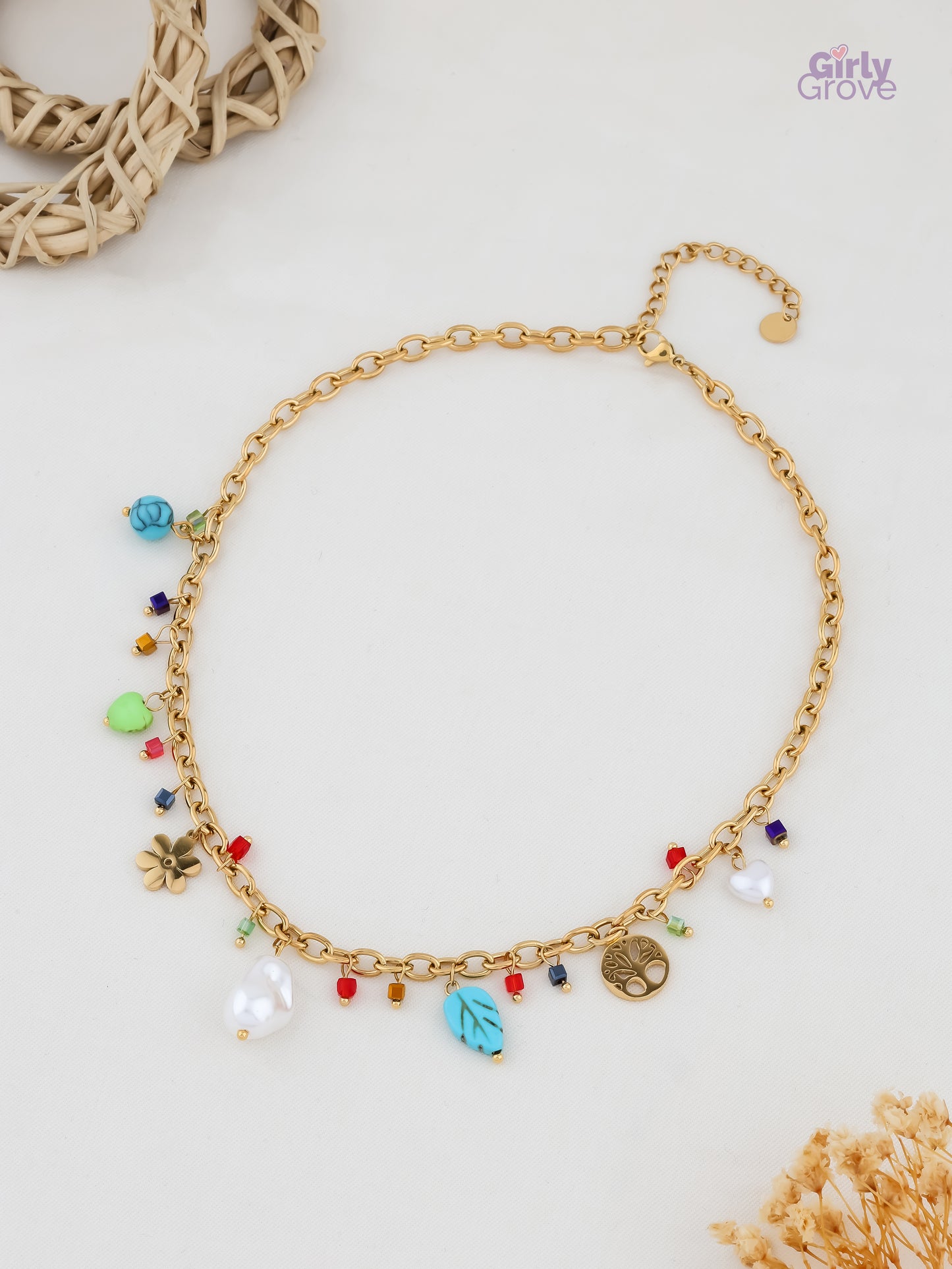 Boho Bloom Necklace – Carnival Charm Edition