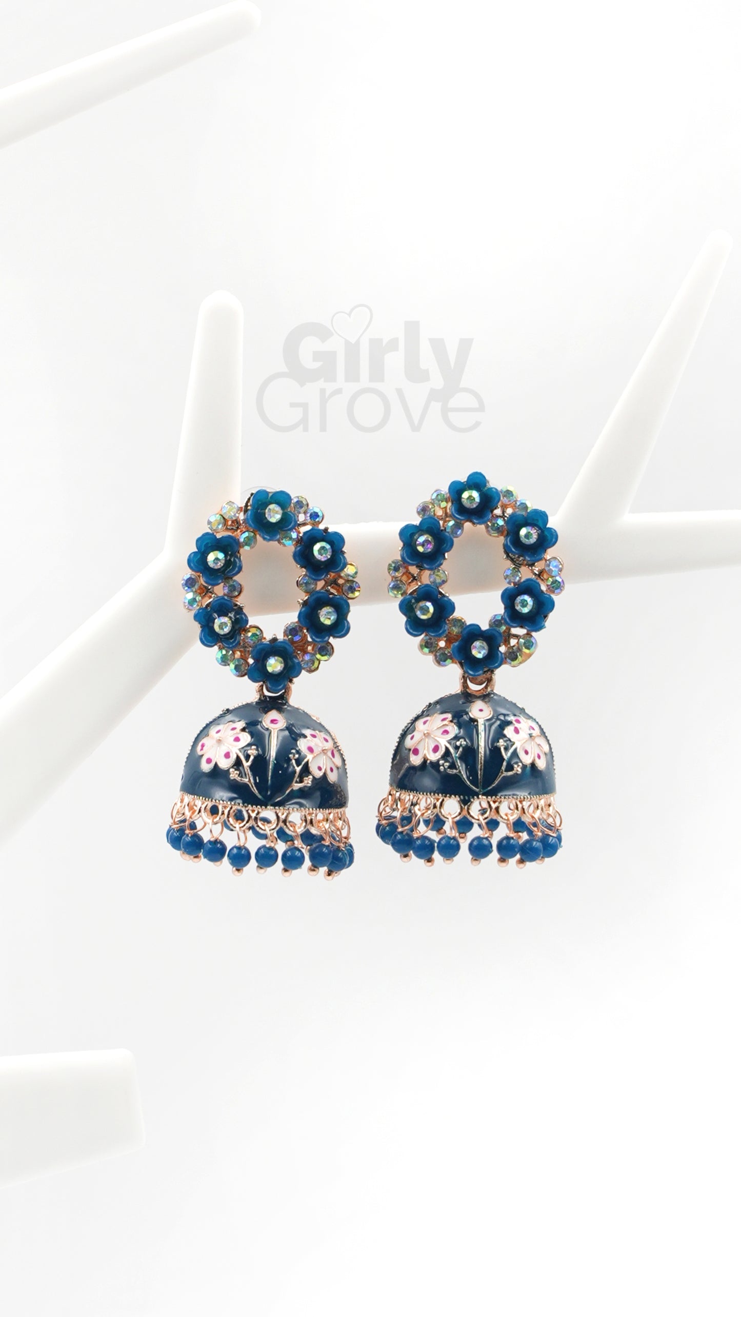 Floral Fantasy Jhumka Earrings