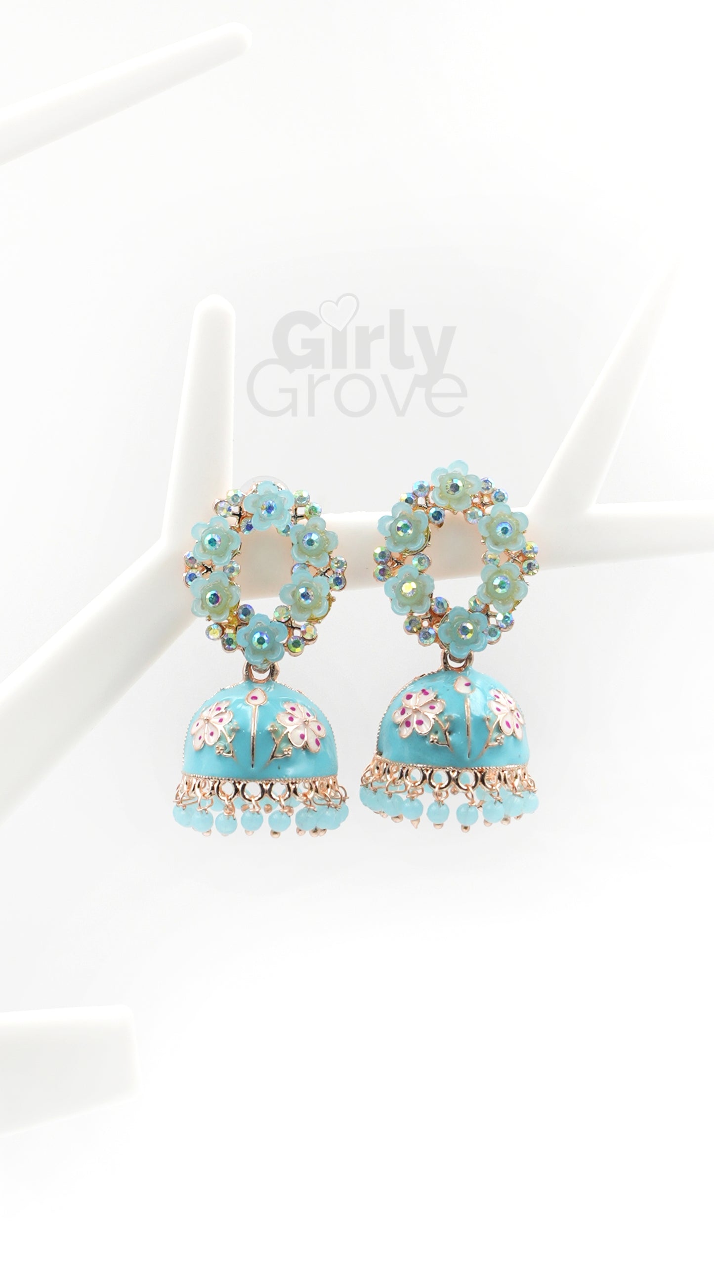 Floral Fantasy Jhumka Earrings