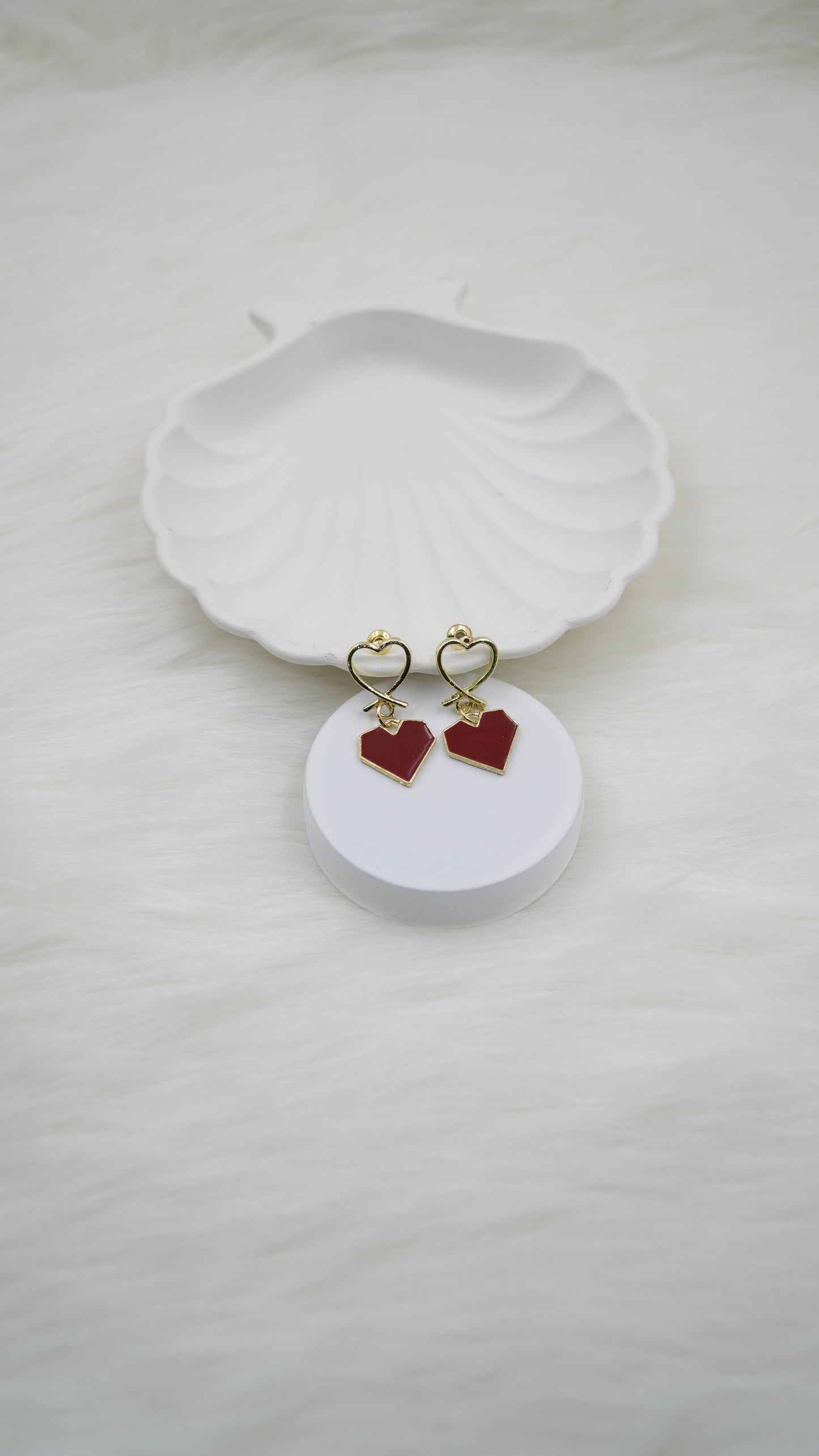 Heart Charm Dangle Earrings