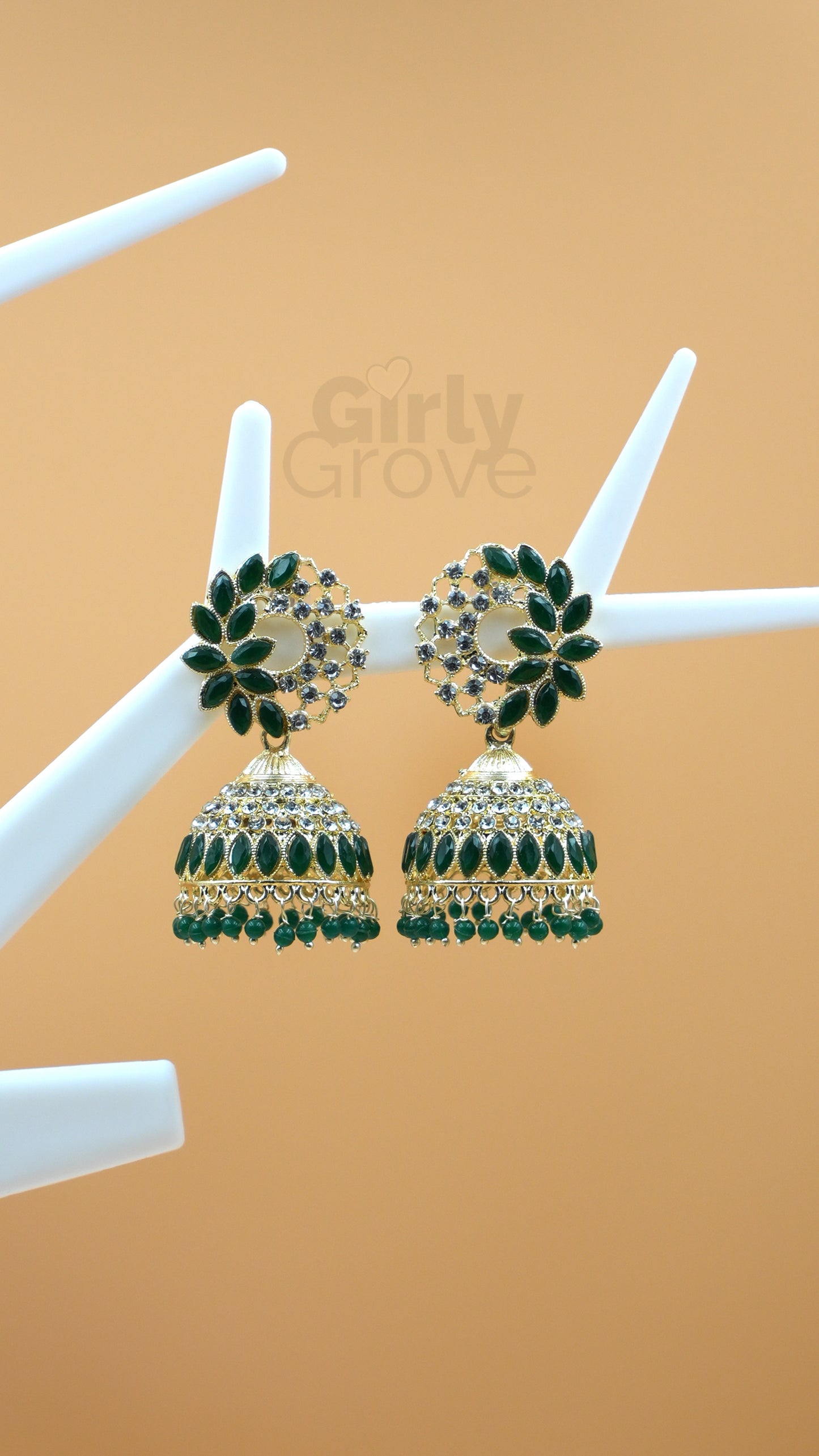 Charming Floral Jhumka Earrings