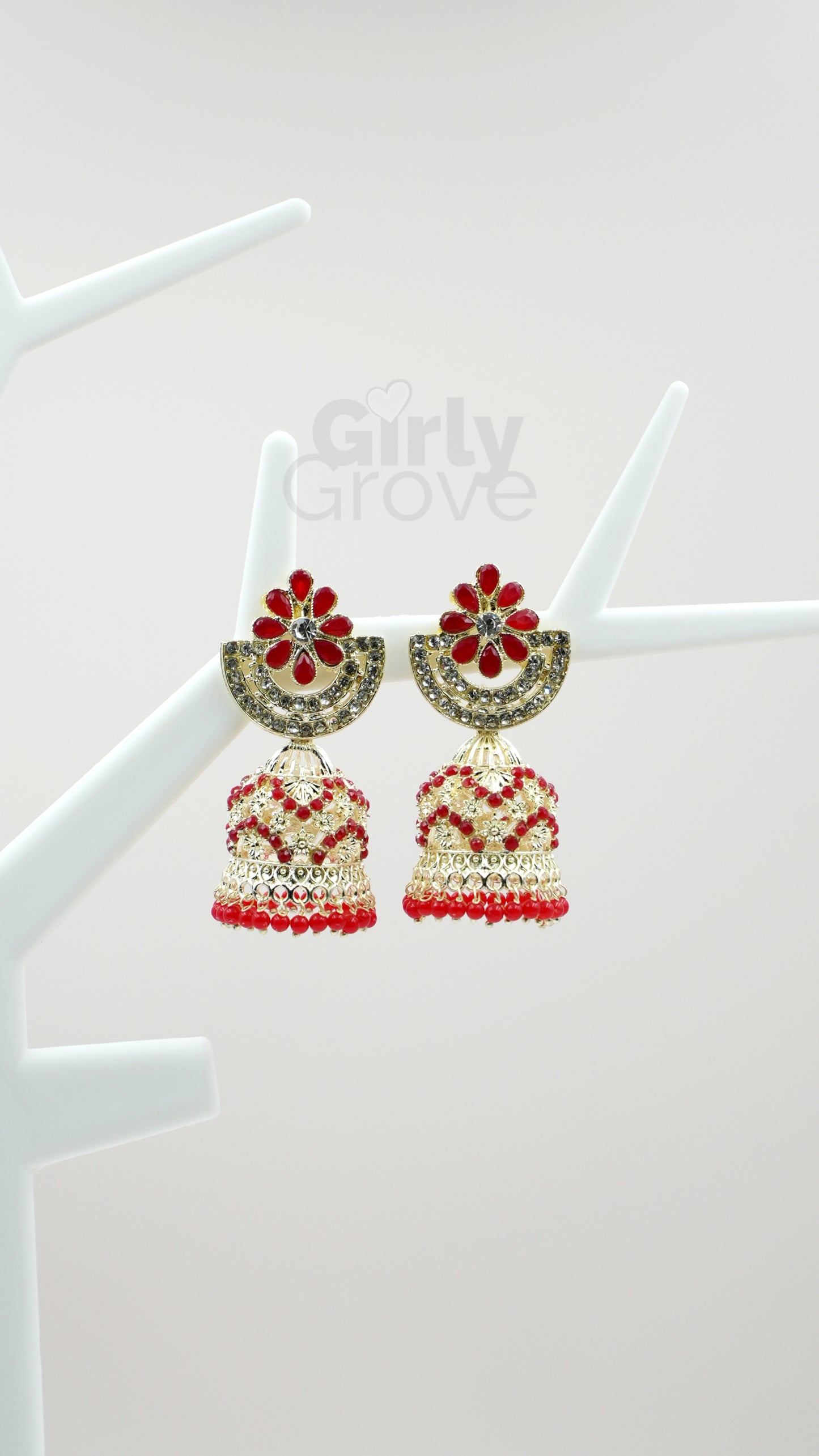 Elegant Floral Jhumka Earrings - Perfect for Festive Glamour