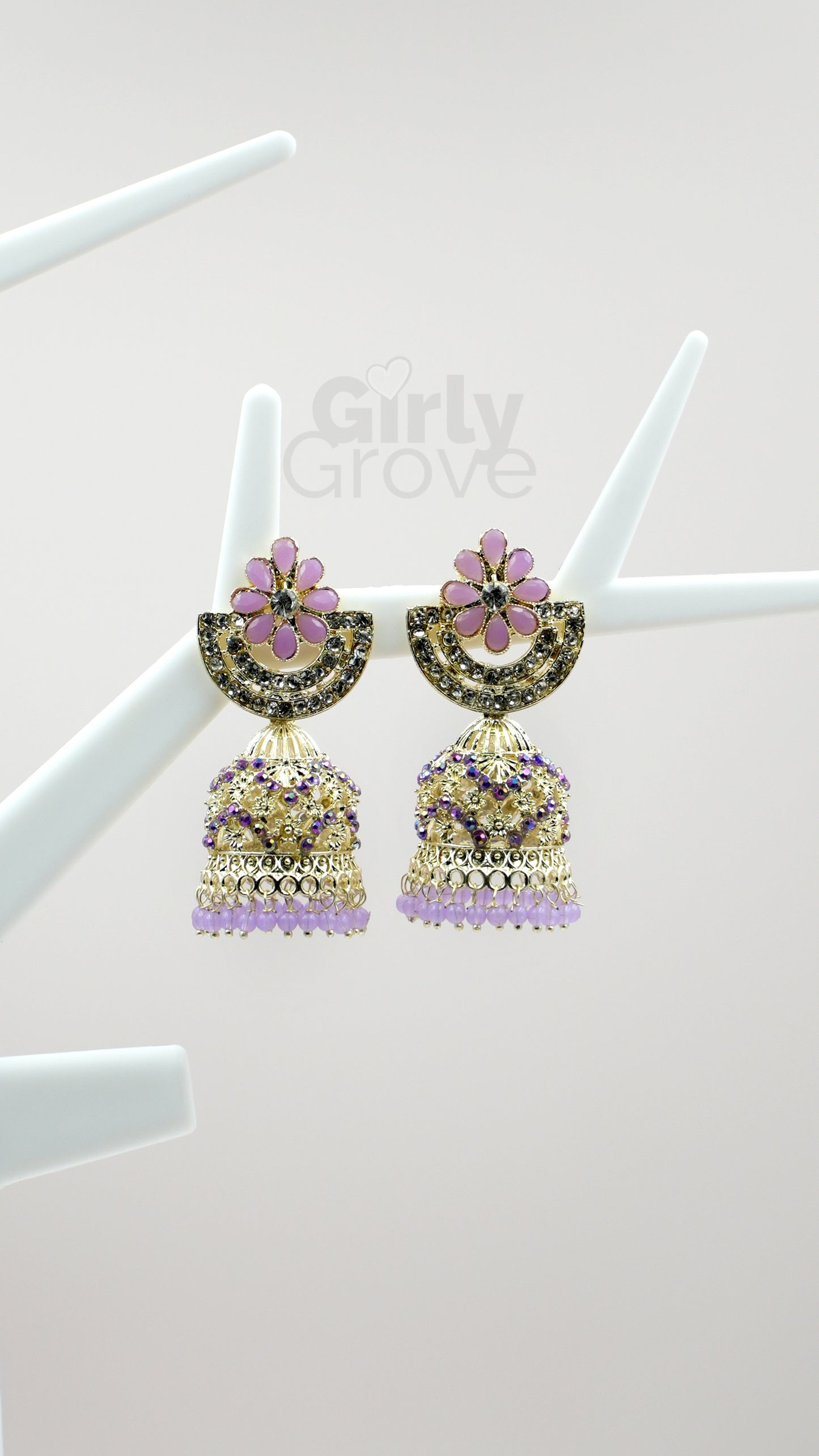 Elegant Floral Jhumka Earrings - Perfect for Festive Glamour