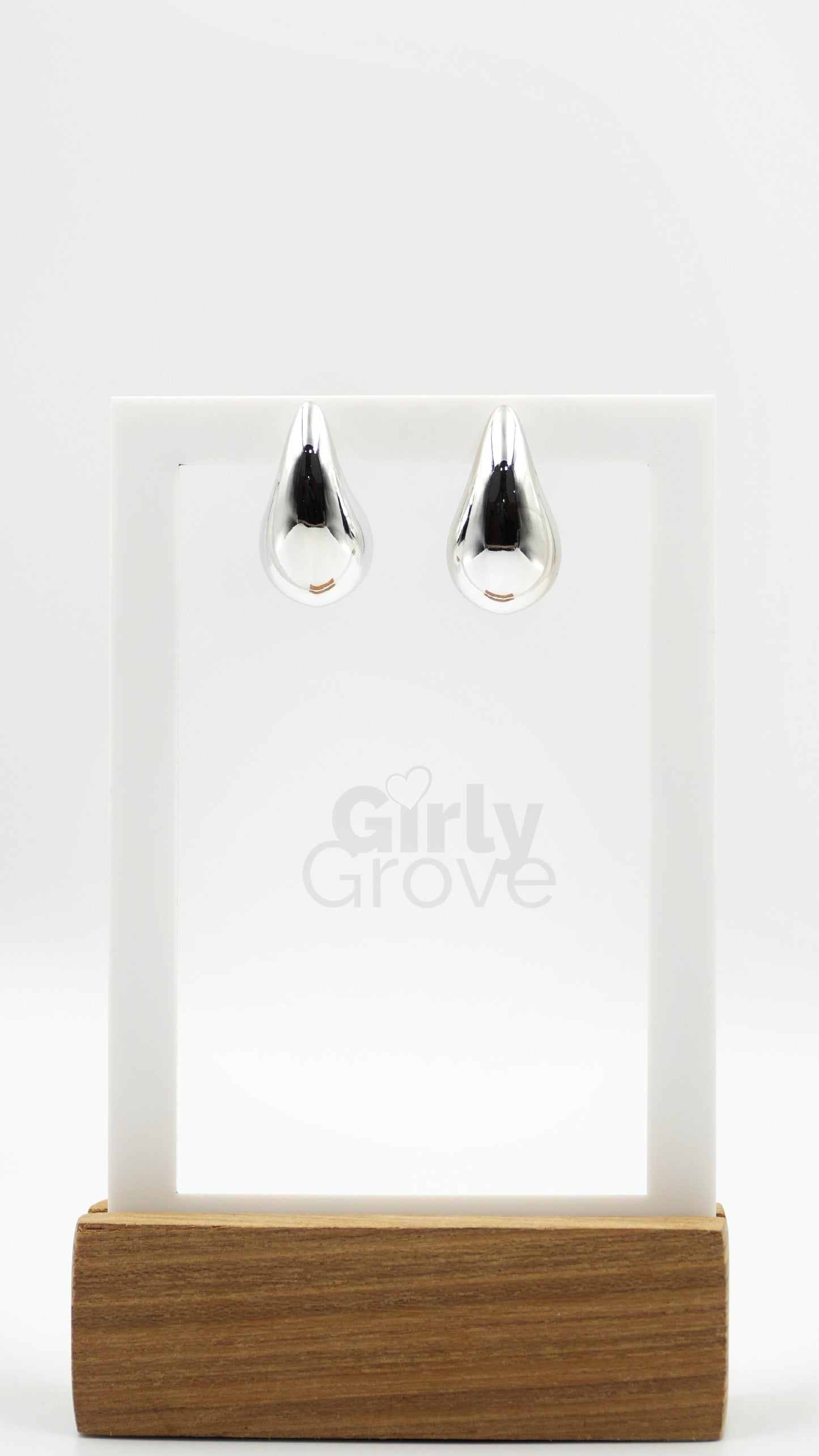 Elegant Silver Teardrop Earrings