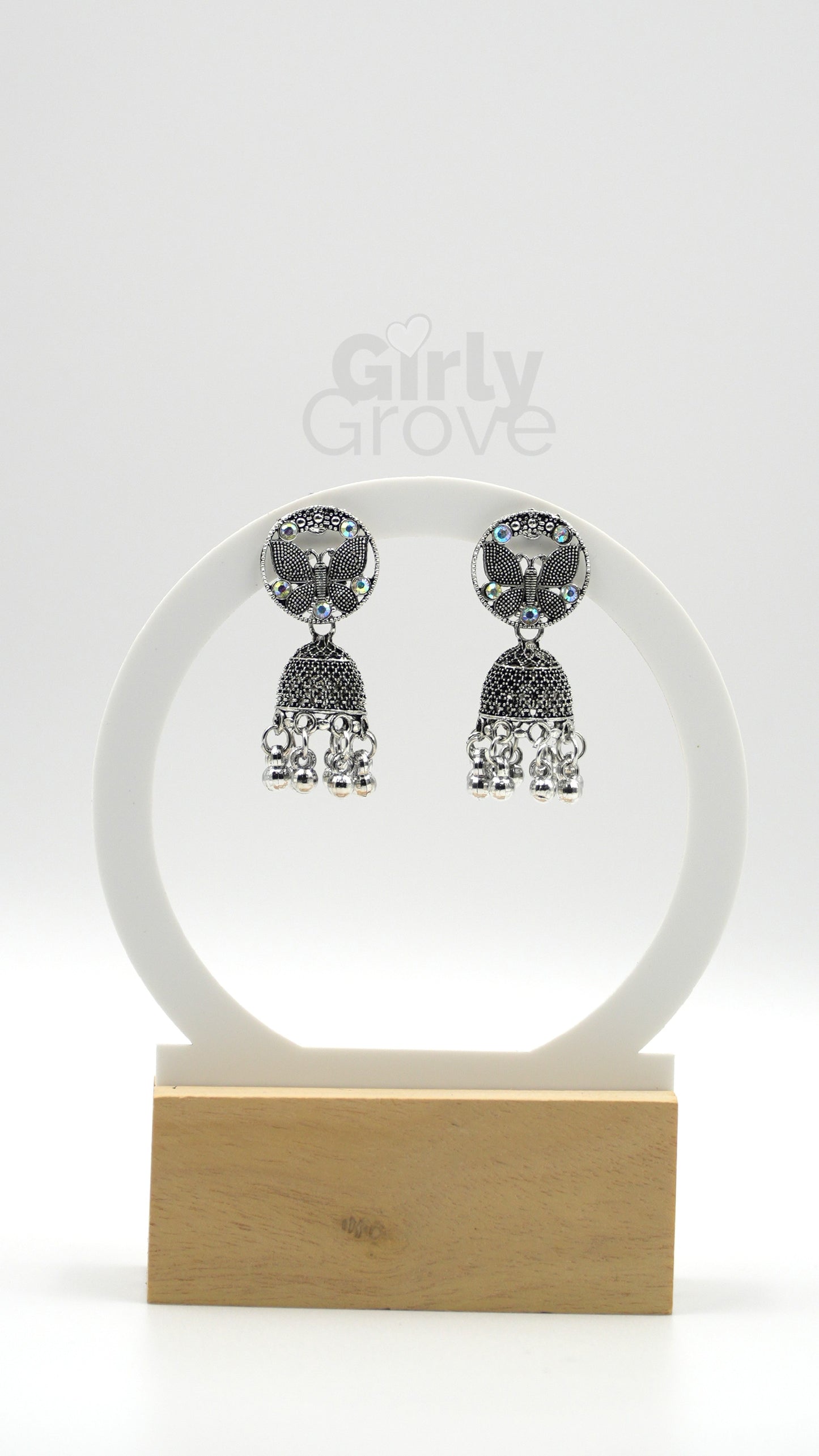 Oxidized Jhumka Earrings