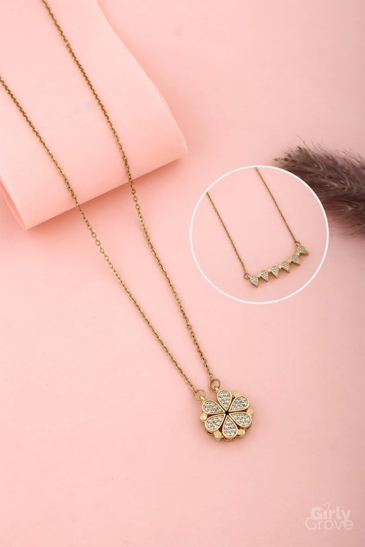 Magnet Clover Necklace | Tarnish-Free