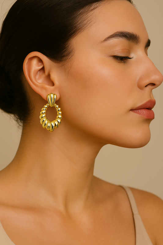 Royal Bloom Hoops