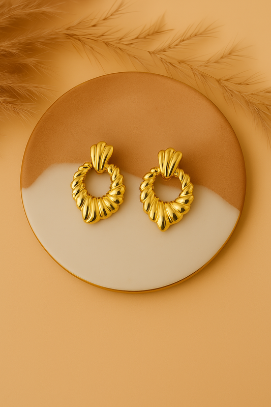Royal Bloom Hoops