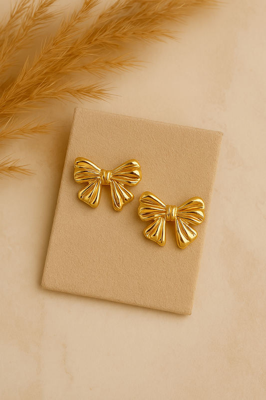 Golden Bowtique Studs