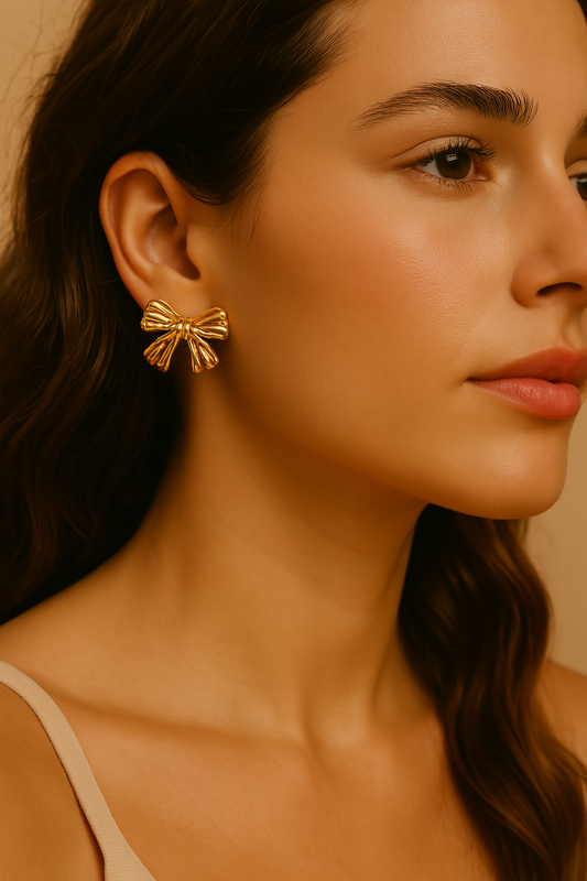Golden Bowtique Studs