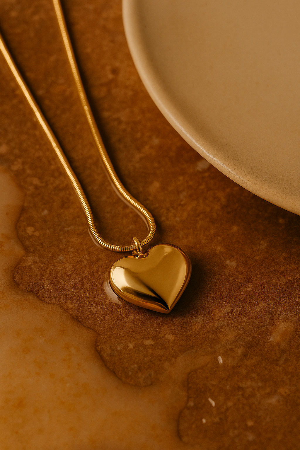Golden Heartbeat Pendant