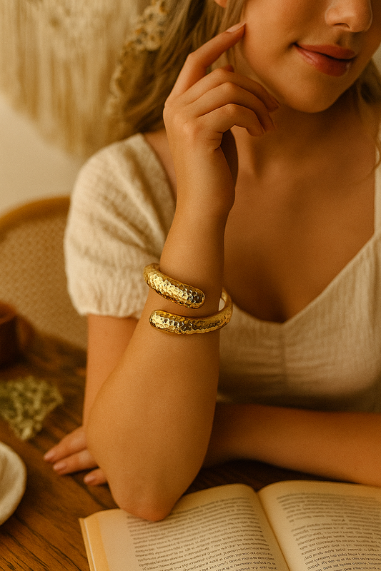 Molten Hammered Open Cuff