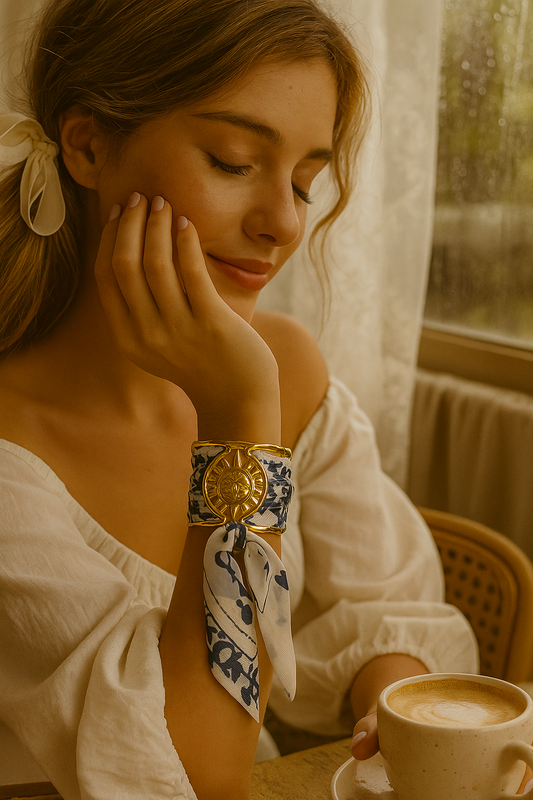 Blue Whisper Scarf Cuff
