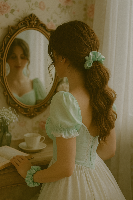 Mint Whirl – Icy Pistachio Scrunchie