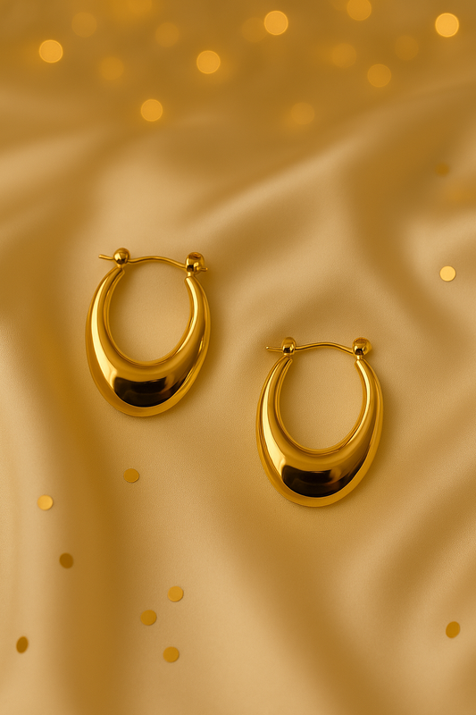 Golden Glow Hoops