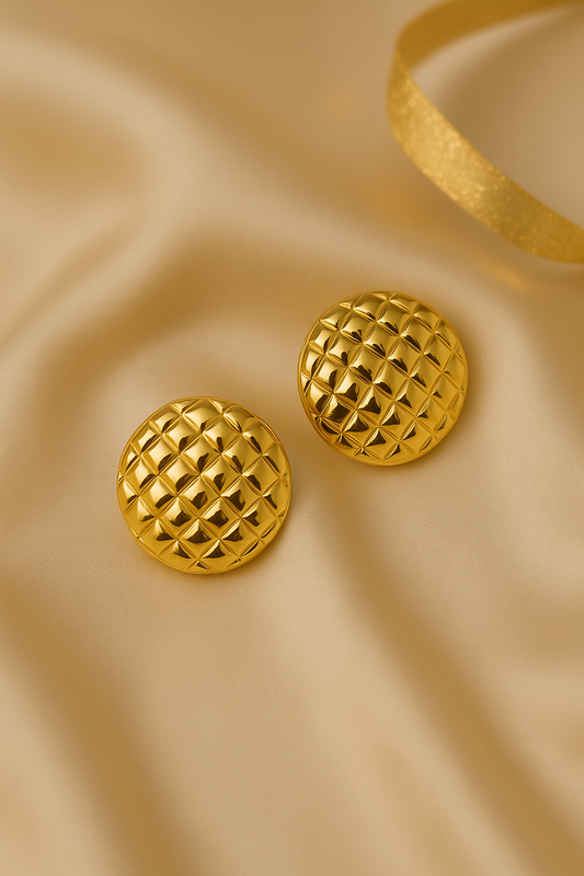 Gold Matrix Bold Studs