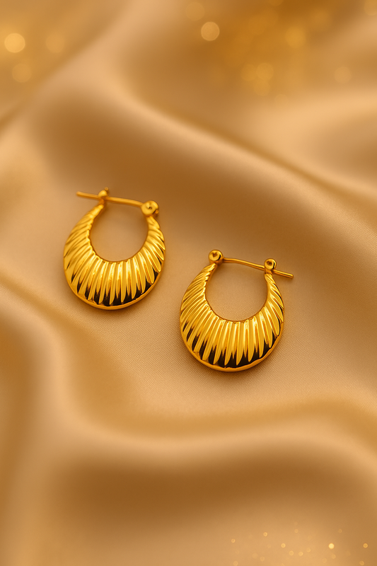 🔥 Bold Feather Hoops – Edge Meets Elegance