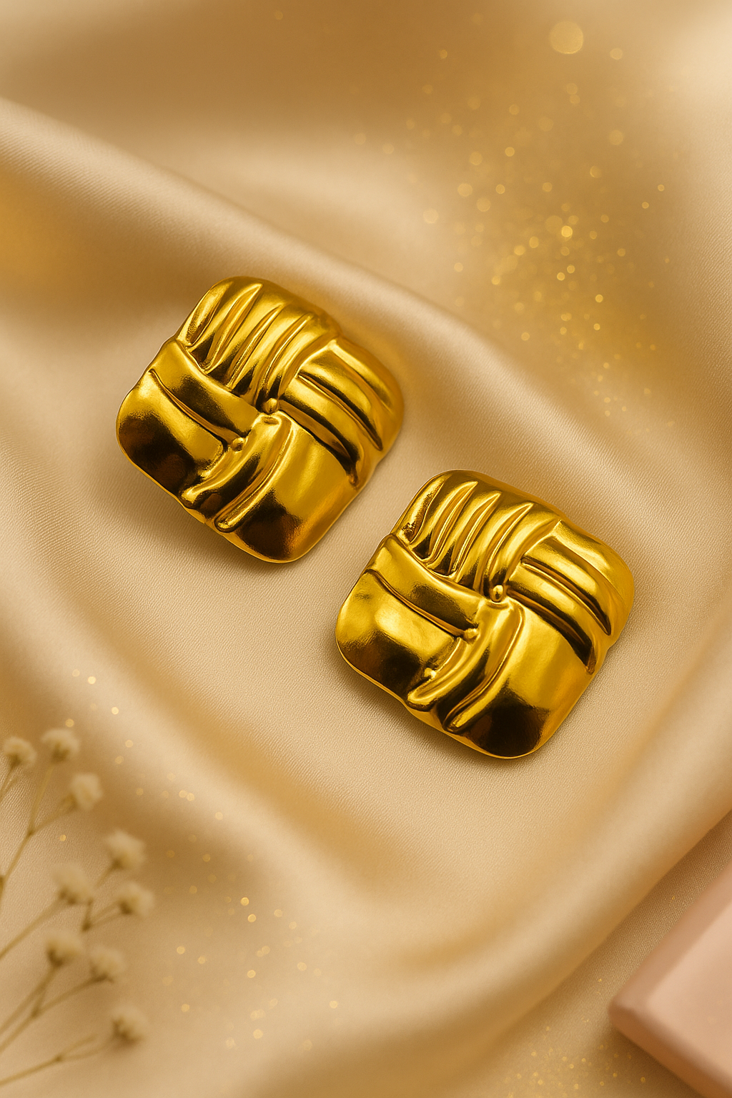 Drape Square Studs – Bold Is Beautiful