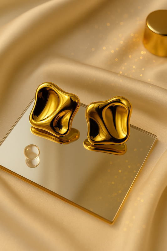 Molten Muse – Sculpted Shine Earrings