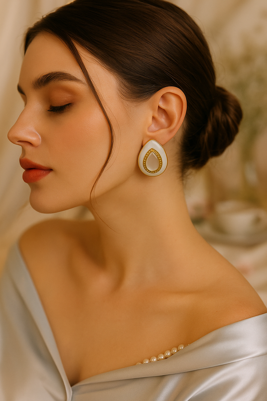Ivory Teardrop Charm – Royal Poise, Everyday Grace