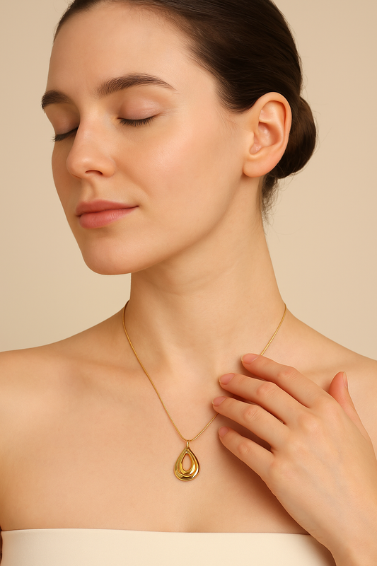 Gold Layered Drop Pendant