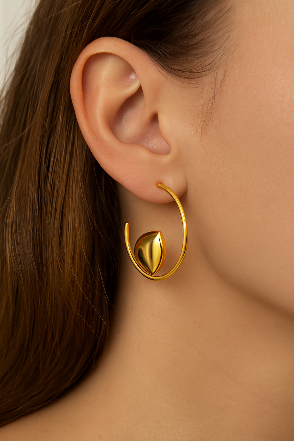 Statement Heart Hoop Earrings