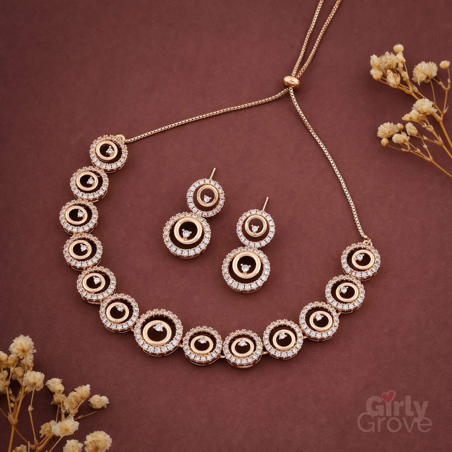 Elegant Circles Necklace Set