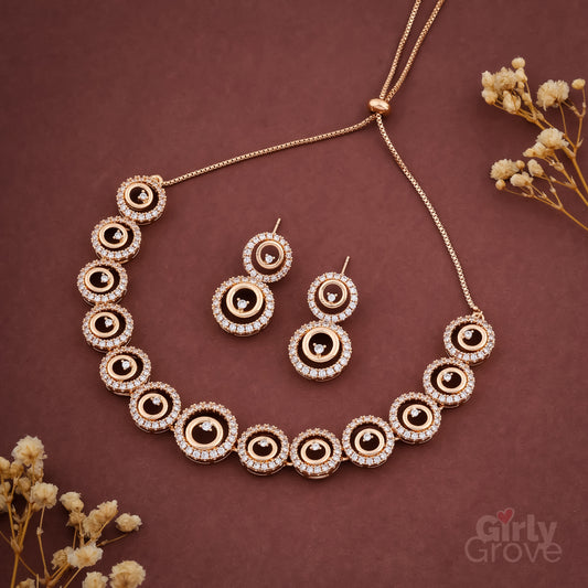 Elegant Circles Necklace Set