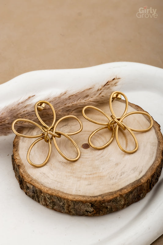 Golden Bloom Earrings – Lightweight & Tarnish-Free