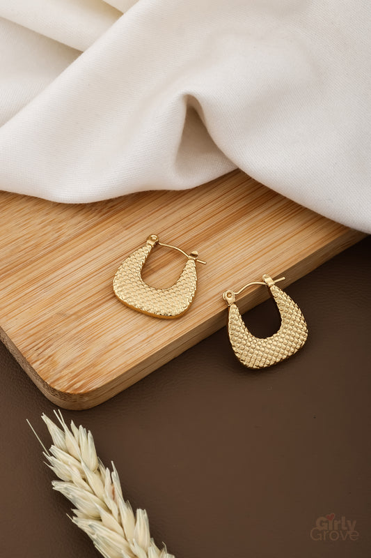 Textured Hoop Earrings – Tarnish-Free & Bold