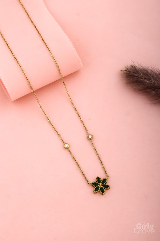 Emerald Blossom Necklace