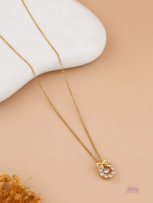 Crystal Bow Halo Pendant – Wrap Your Glow