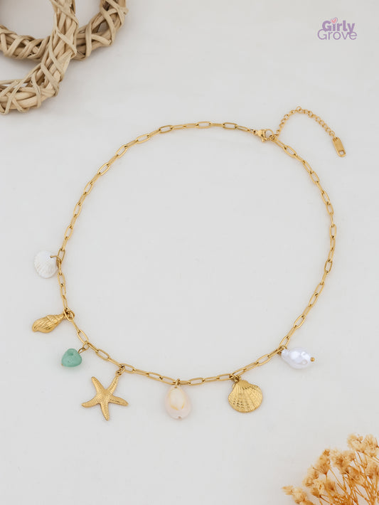 Sandy Shores Necklace – Ocean Whispers Collection