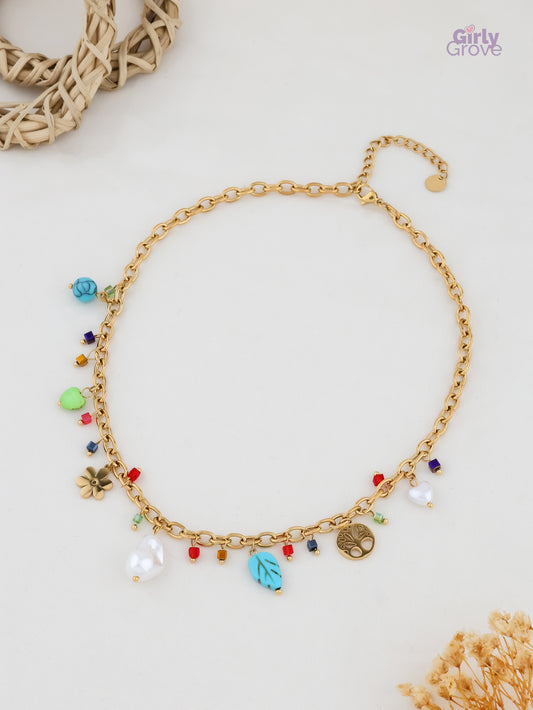 Boho Bloom Necklace – Carnival Charm Edition