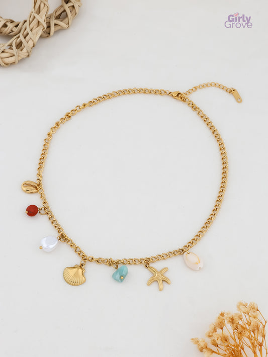 Tide Charms Necklace – Coastal Luxe Edition