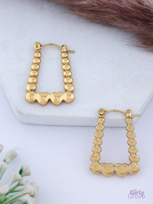 Heartline Hoops – Gold Gloss Edit