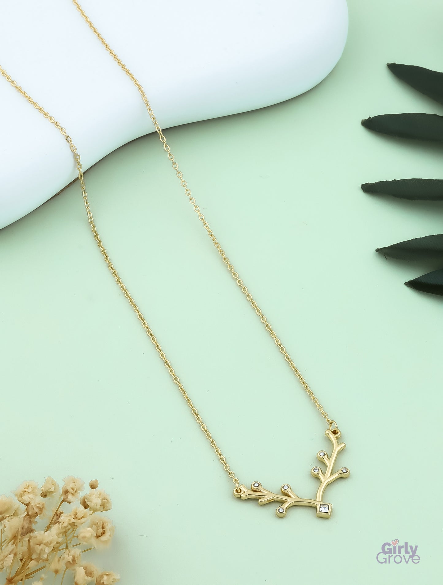 Golden Branch Necklace