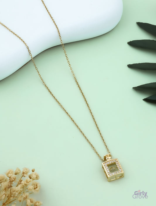 Golden Luxe Box Pendant