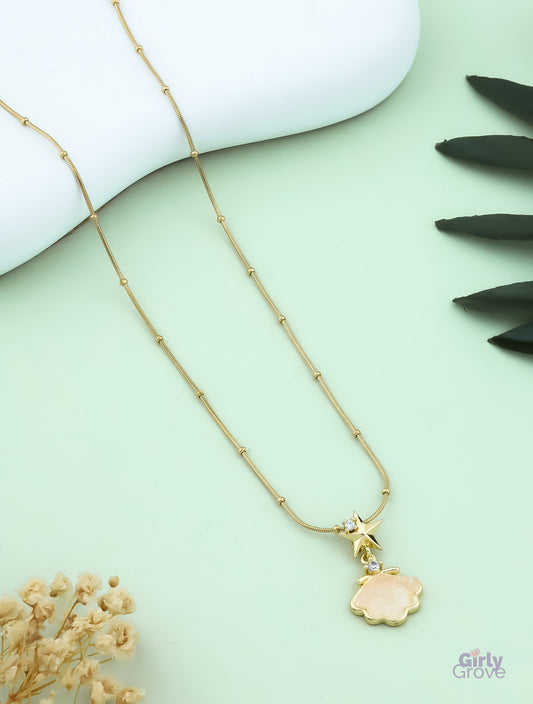 Golden Star & Shell Pendant