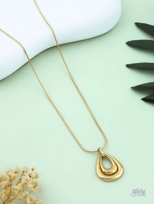 Gold Layered Drop Pendant