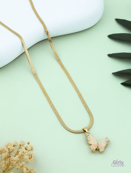 Ethereal Butterfly Pendant Necklace