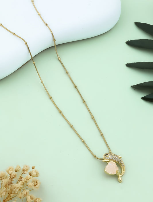 Dolphin Love Pendant Necklace