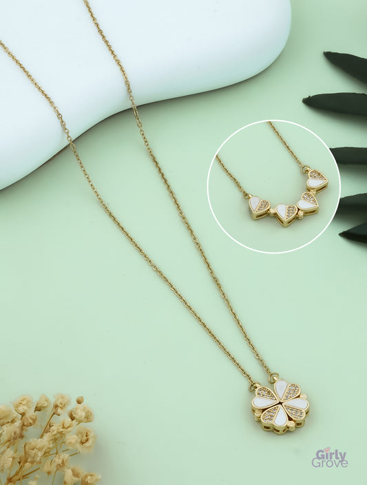 Magnetic Clover Pendant Necklace